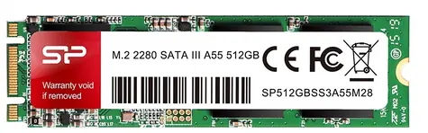 Silicon Power M.2 2280 A55 512GB / Interní SSD / M.2 / SATA III / čtení:560MBs / zápis:530MBs / TLC