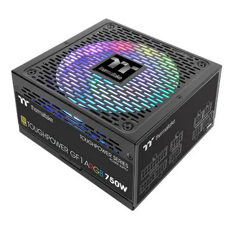 THERMALTAKE Toughpower GF1 ARGB 750W / aktivní PFC / ATX 12V 2.4 / 140mm ventilátor / 80PLUS Gold / černá