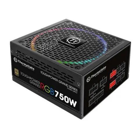 THERMALTAKE Toughpower Grand RGB 750W / aktivní PFC / ATX 12V 2.4 140mm ventilátor / 80PLUS Gold / černá