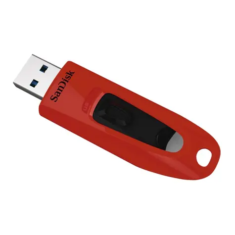 SanDisk Ultra 32 GB červená / Flash Disk / 32 GB / USB 3.0 / čtení: až 100MBs / zápis: 40MBs