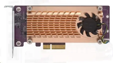 QNAP QM2-2P-244A / Rozšiřující karta pro disky SSD M.2 22110 & 2280 / 2 sloty / podpora NAS TVS-x82 & TS-x77