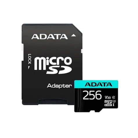 ADATA Premier Pro Micro SDXC 256GB + SD adaptér / V30 / U3 / Class 10 / R: 100MBs / W: 80MBs