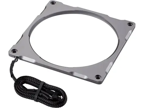 Phantenks Halos Lux rámeček 140mm šedá / RGB LED / 4pin / Alu