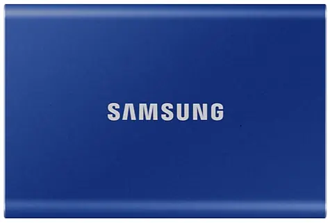 SAMSUNG T7 2TB modrá / Externí SSD / R: 1050 MBs & W: 1000MBs / USB-C / 3y