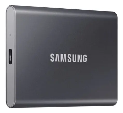 SAMSUNG T7 Externí SSD disk 1TB šedá / Externí SSD / R: 1050 MBs & W: 1000MBs / USB-C / 3y