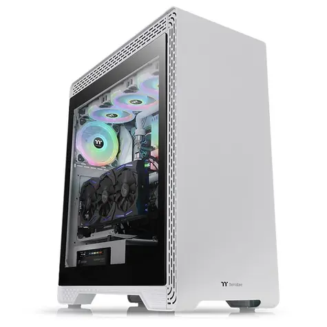 THERMALTAKE S500 Tempered Glass Snow Edition bílá / ATX / bez zdroje / USB 3.0 & USB 2.0 / průhledná bočnice