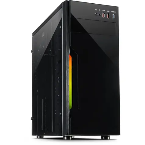 Inter-Tech B-42 RGB černá / ATX / bez zdroje / 1x USB 3.0 & 2x USB 2.0 / průhledná bočnice