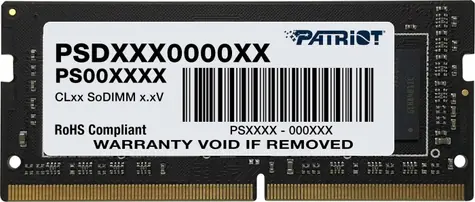 Patriot Signature 8GB (1x8GB) 3200MHz / SO-DIMM / DDR4 / CL22 / Unbuffered / Non-ECC / 1.2V