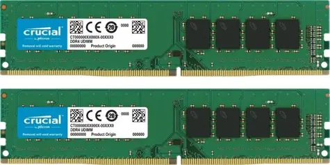 Crucial 64GB (2x32GB) 3200MHz / DDR4 / DIMM / PC4-25600 / CL22 / Non-ECC / Un-buffered / DR x8 / 1.2V