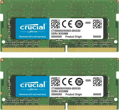 Crucial 32GB (2x16GB) 3200 MHz / SO-DIMM / DDR4 / PC4-25600 / CL22 / 1.2V