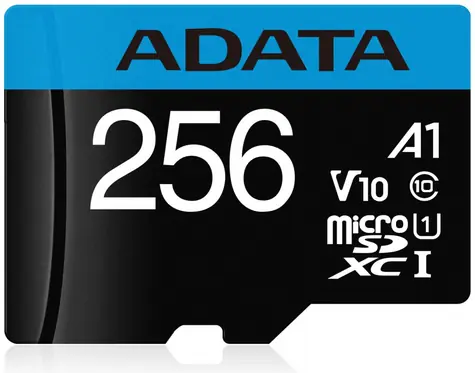 ADATA Premier Micro SDXC 256GB + SD adaptér / V10 / UHS-I/U1 / R: 100MBs / W: 25MBs