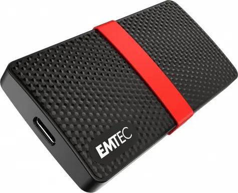 EMTEC Power Plus X200 256GB SSD černá / Externí SSD / čtení: 450 MBs / zápis: 420 MBs / USB-C 3.1 / 3y