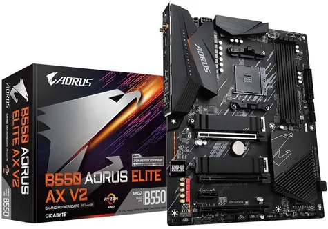 GIGABYTE B550 AORUS ELITE AX V2 / AMD B550 / DDR4 / SATA III / USB / 2.5GLAN / M.2 / sc.AM4 / Wi-Fi  /ATX