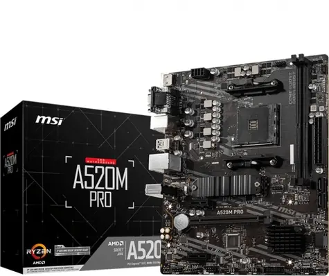 MSI A520M PRO / AMD A520 / DDR4 / SATA III RAID / USB / GLAN / M.2 / sc.AM4 / mATX