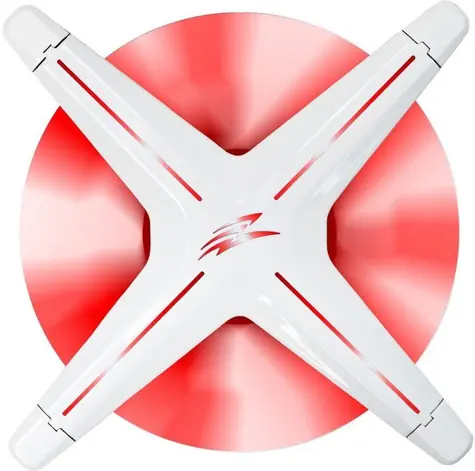 EVOLVEO Ptero 12CR ventilátor 120mm bílá / PWM / 4pin / červená LED / 12V 