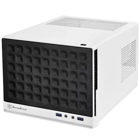 SilverStone SG13 černo-bílá / PC skříň / Mini-ITX / USB C / bez zdroje