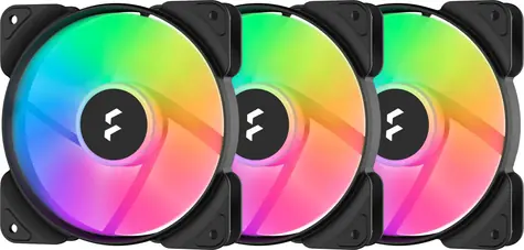 Fractal Design Aspect 12 RGB PWM černá (3 ks) / 120mm / Rifle Bearing / 33.2dB @ 500-2000RPM / A-RGB / 95.1 m3h / 4pin