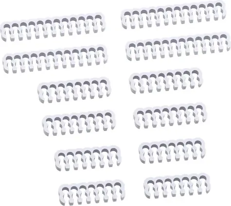 CableMod PRO Bridged sada sponek na kabely bílá / 12 sponek  / 4x24pin / 4x16pin / 4x14pin