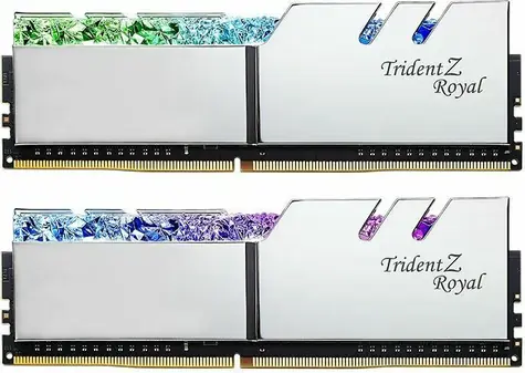 G.Skill Trident Z Royal Silver 32GB (2x16GB) 3600MHz / DDR4 / CL18-22-22-42 / 1.35V / XMP 2.0 / LED podsvícení