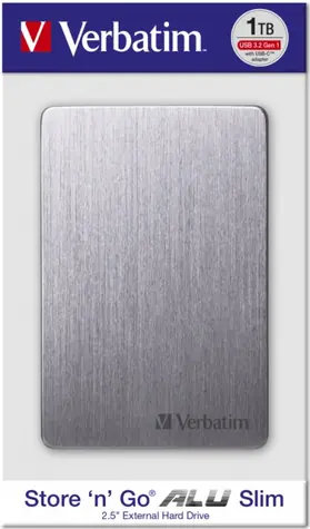 Verbatim Store 'n' Go ALU Slim 1TB šedá / Externí HDD / 2.5