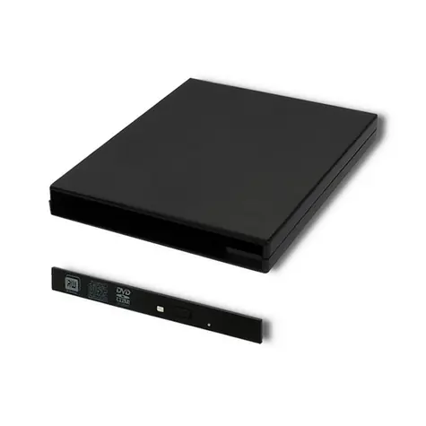 Qoltec 51864 externí box pro mechaniku černá / USB 2.0 a SATA / 9.5 mm