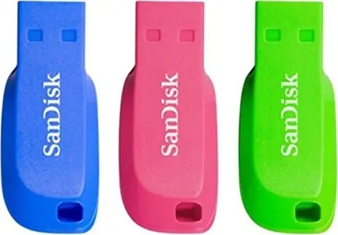 SanDisk Cruzer Blade 16 GB modrá & růžová & zelená 3 ks / Flash Disk / USB 2.0 