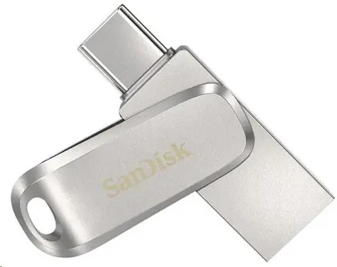 SanDisk Ultra Dual Drive Luxe 32 GB stříbrná / Flash Disk / USB-A 3.1 & USB-C 3.1 / čtení: 150 MBs