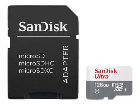 SanDisk Ultra microSDXC 128GB + adaptér / Class 10 / UHS-I / čtení: až 100MBs