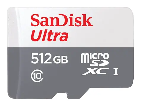 SanDisk Ultra microSDXC 512GB + adaptér / Class 10 / UHS-I / čtení: až 100MBs