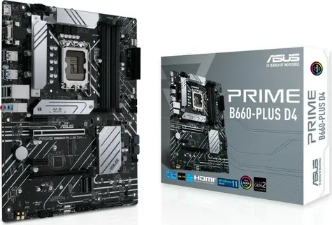 ASUS PRIME B660-PLUS D4 / B660 / LGA 1700 / 4x DDR4 / PCIEx16 / 1x 2.5GLAN / ATX