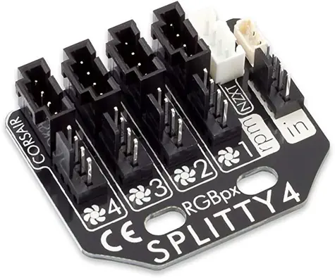 Aqua Computer RGBpx Splitty4 / 4x fan hub / 4x (A)DRGB hub / pro D5 Next, Quadro, Octo, fabwerk