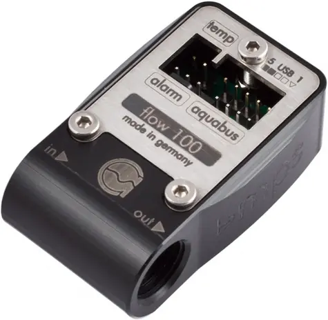 Aqua Computer Flow sensor mps flow 100 / G1/4 / průtok 20-100 l/min / pro aquaero 5-6 XT/PRO/LT nebo USB