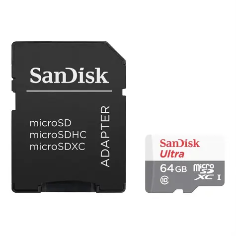 SanDisk Ultra microSDXC 64GB + adaptér / Class 10 / UHS-I / čtení: až 100MBs