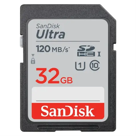 SanDisk Ultra SDHC 32GB / Class 10 / UHS-I U1 / 120MB/s / vhodné pro Full HD