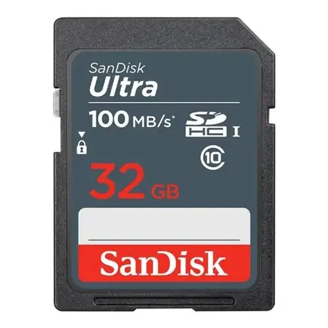 SanDisk Ultra SDHC 32GB / Class 10 / UHS-I U1 / 100MB/s / vhodné pro Full HD