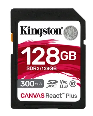Kingston Canvas React Plus SDXC 128GB / UHS-II V90 / U3 / Class 10