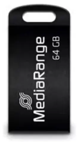 MediaRange MR923 64GB černá / Flash Disk / USB-A 2.0 / čtení: 15MBs / zápis: 5MBs