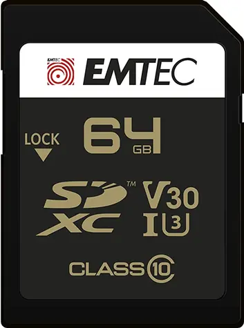 EMTEC SpeedIN Pro SDXC 64GB / Class 10 / UHS-I / U3 / čtení 95MBs zápis 80MBs / vhodné pro 4K