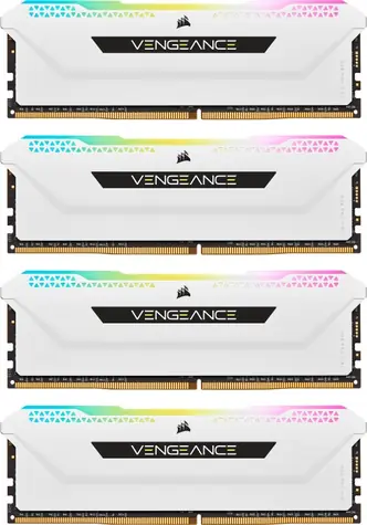 Corsair Vengeance RGB PRO SL White 64GB (4x16GB) 3200 MHz / DDR4 / PC4-25600 / CL16-20-20-38 / 1.35V / XMP2.0 