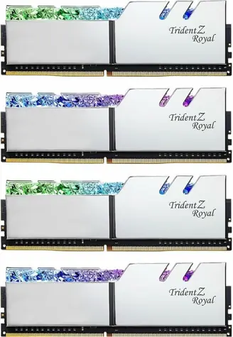 G.SKill Trident Z Royal Silver 64GB (4x16GB) 3200 MHz / DDR4 / CL16-18-18-38 / 1.35V / XMP 2.0