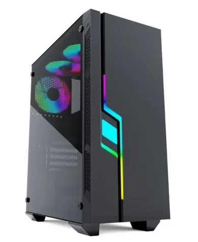 Gembird CCC-FC-2000 Fornax 2000RGB černá / ATX / 6x 120 / 2x USB3.0 / bez zdroje / průhledná bočnice