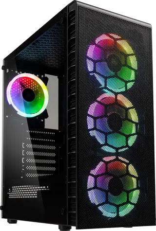 Kolink Observatory Lite Mesh RGB černá / ATX / 1xUSB 3.0 + 2xUSB 2.0 / 4x 120 mm / bez zdroje / průhledná bočnice