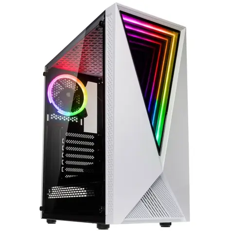 Kolink Void RGB bílá / ATX / 2xUSB 3.0 + 2xUSB 2.0 / 1x 120 mm / bez zdroje / tvrzené sklo / průhledná bočnice