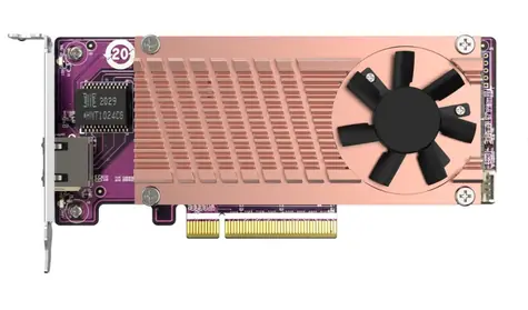 QNAP QM2-2P10G1TB / PCIe Gen3 rozšiřující karta s 2x NVMe SSD sloty & 1x 10GbE