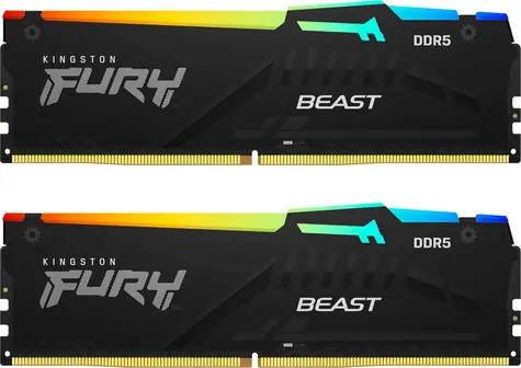Kingston Fury Beast Black RGB 64GB (2x32GB) DDR5 5600MHz / CL40 / DIMM / ECC / XMP