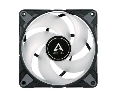 ARCTIC P12 PWM PST A-RGB 0dB černá / 120 mm / 0 - 2000 RPM / 48.8 CFM / A-RGB / 4-pin + 4-Pin Socket