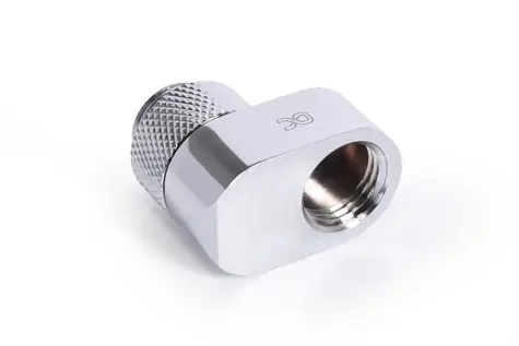 Alphacool Eiszapfen 16mm off set šroubení otočné G1/4 OT na G1/4 IT chromová