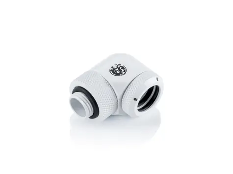 BitsPower otočný úhlový adaptér 90° G1/4 > 14mm hardtube bílá