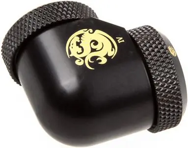 BitsPower Multi-Link úhlový adaptér 90° 12 mm HardTube > 12mm HardTube černá