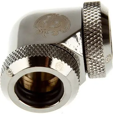 BitsPower Multi-Link úhlový adaptér 90° 12 mm HardTube > 12mm HardTube lesklá černá